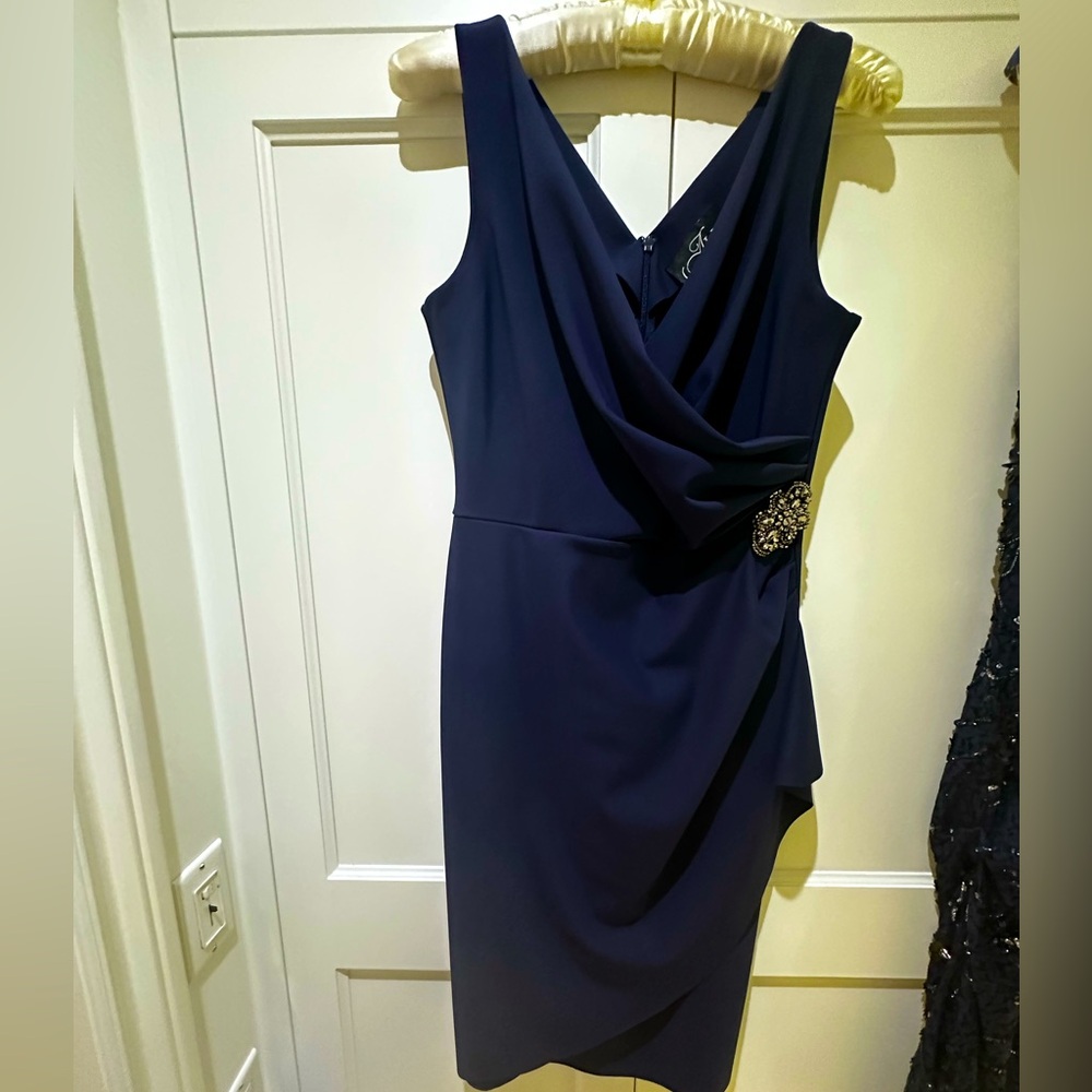 Alex Evenings navy blue dress size 6